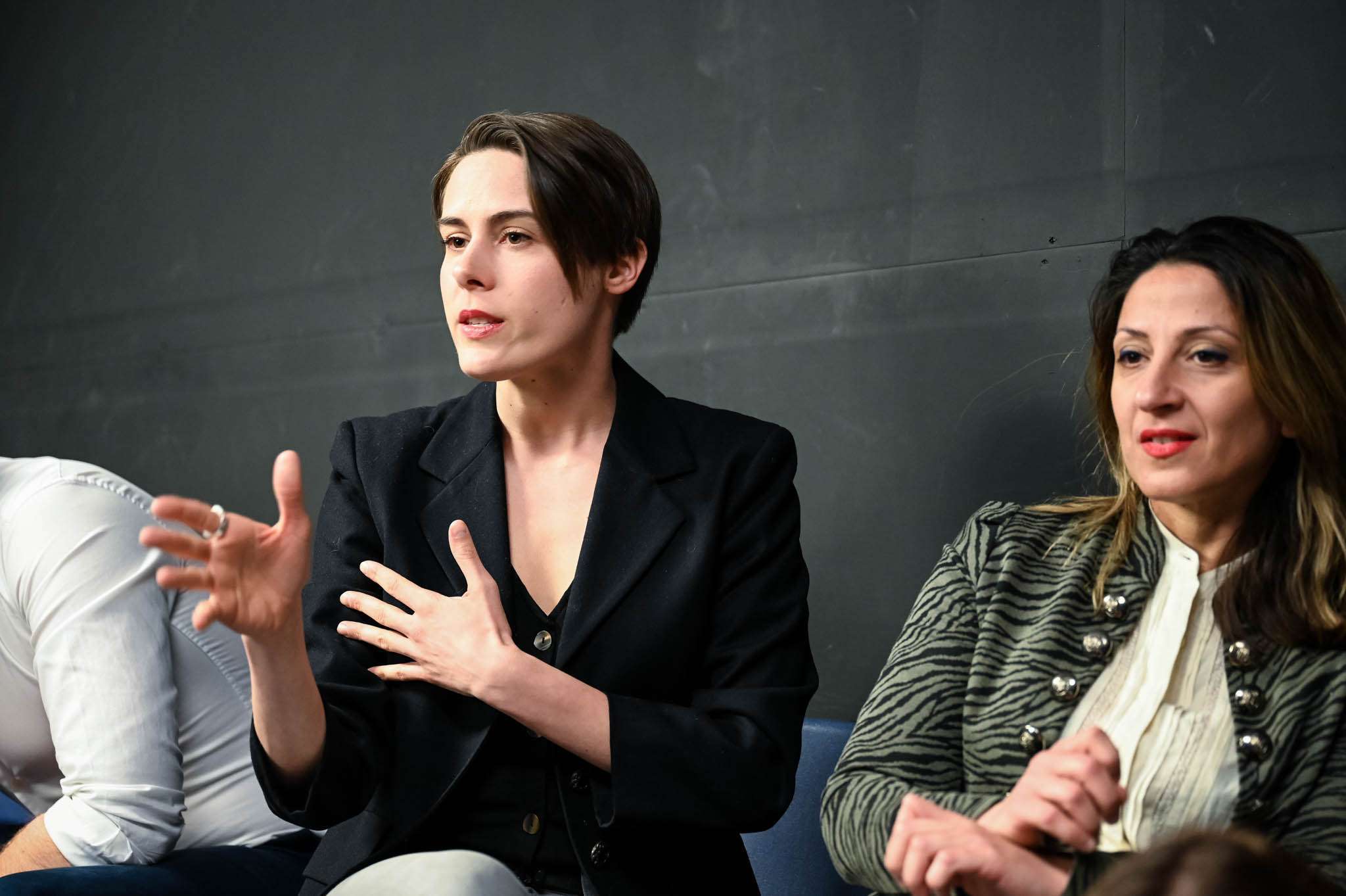 Fay Beck and Martina Avogadri teaching actors at Beck Academy of Dramatic Art